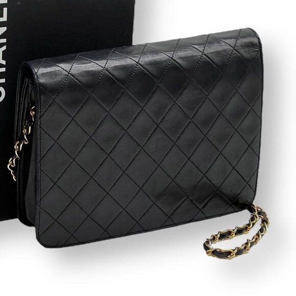 Authentic CHANEL 24K Timeless Classic Vintage Small Single Flap Bag Chain Purse - Picture 8 of 16